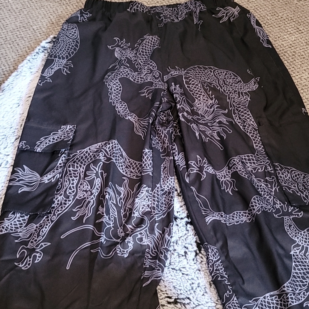 Black dragon pants